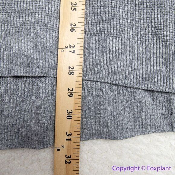 NEW‎ Madewell Plus Asherton Waffle Henley Sweater in gray, 2X - Picture 13 of 16